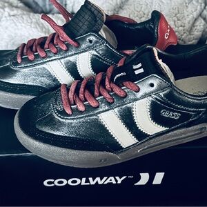 Coolway Black and White Sneakers with Red Accents. BRAND NEW.